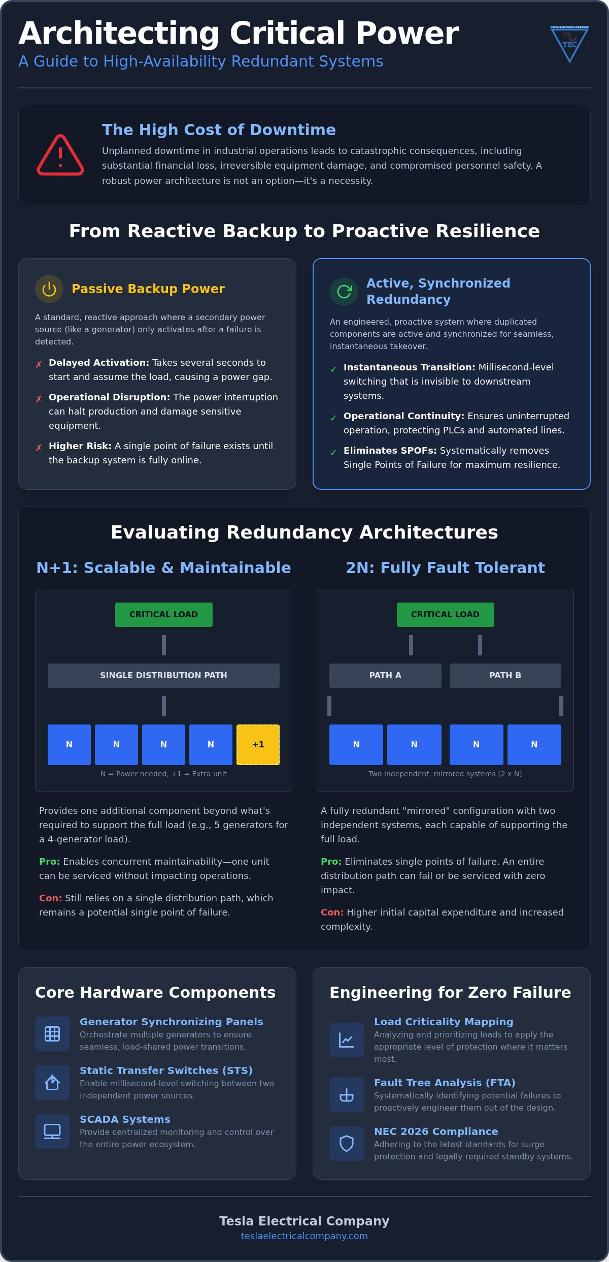 Engineering Critical Power Redundant Systems for Industrial Resilience